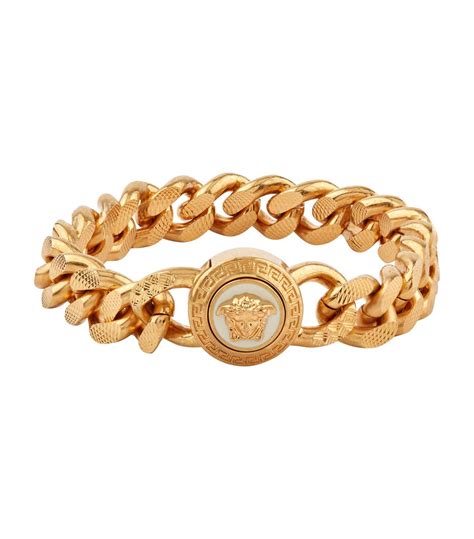 versace bracelet gold mens|versace medusa bracelet men's.